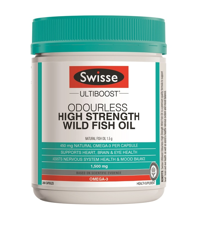 Swisse Ultiboost 无腥味高浓度野生鱼油 1500毫克 200粒 万宁版 [原装正货]